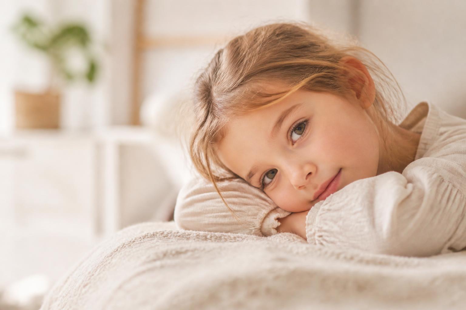 A gentle child resting in soft light